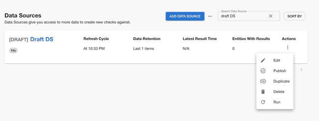 Data Source Publish